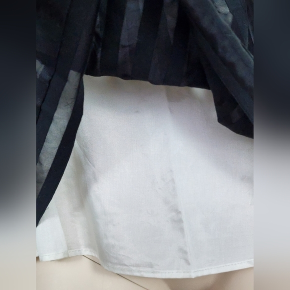 Cynthia Steffe black sheer stripe babydoll cami tank top 10 NWT - Picture 5 of 6